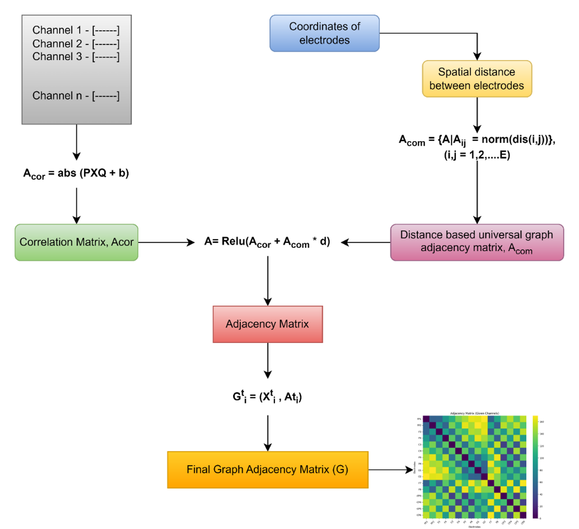 EEG Sensors Relational Analysis and Adjacency Matrix Generation